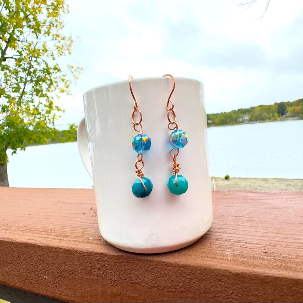 Boho Copper Handmade Earrings
